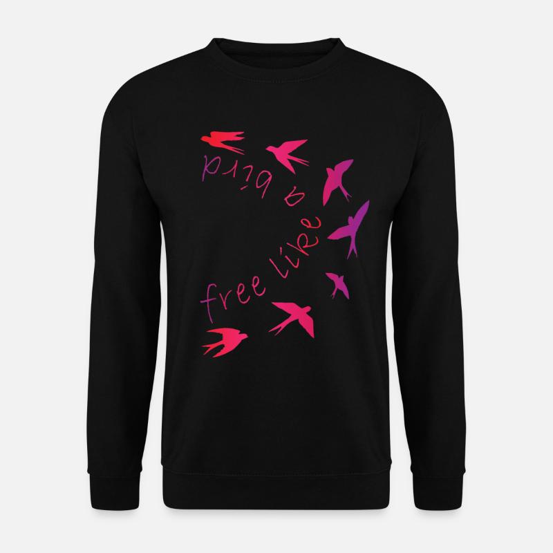 free like a bird - Unisex Pullover - Schwarz