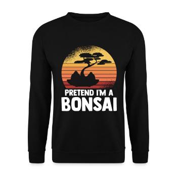 Bonsaï - Sweat-shirt Unisexe - noir - Devant - Alina (178cm) & Michal (187cm)
