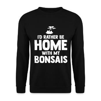 Bonsaï - Sweat-shirt Unisexe - noir - Devant - Alina (178cm) & Michal (187cm)