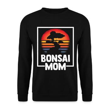 Bonsaï Maman - Sweat-shirt Unisexe - noir - Devant - Alina (178cm) & Michal (187cm)