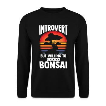 Bonsaï - Sweat-shirt Unisexe - noir - Devant - Alina (178cm) & Michal (187cm)