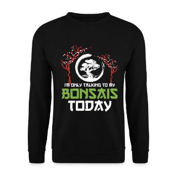 Bonsaï - Sweat-shirt Unisexe - noir - Devant - Alina (178cm) & Michal (187cm)