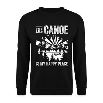 Canoë amusant - Sweat-shirt Unisexe - noir - Devant - Alina (178cm) & Michal (187cm)
