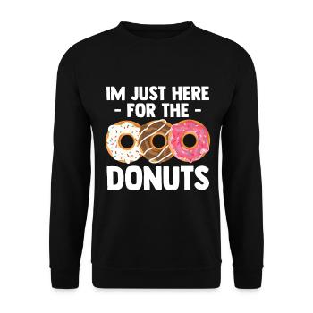 Donut Lover - Unisex Sweatshirt - black - Front - Alina (178cm) & Michal (187cm)