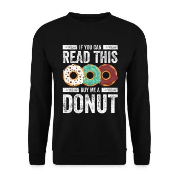 Donut Lover - Unisex Sweatshirt - black - Front - Alina (178cm) & Michal (187cm)
