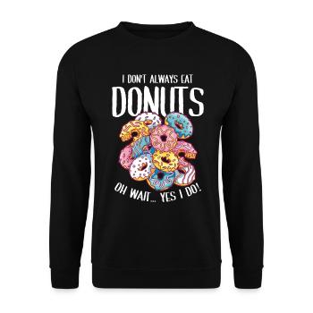 Donut Lover - Unisex Sweatshirt - black - Front - Alina (178cm) & Michal (187cm)