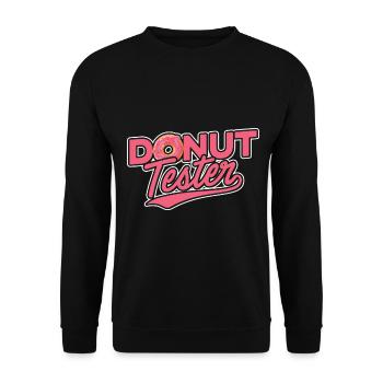Donut Tester - Unisex Sweatshirt - black - Front - Alina (178cm) & Michal (187cm)