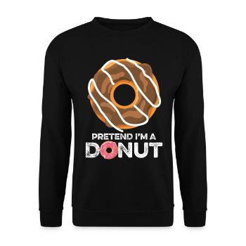 Donut Lover - Unisex Sweatshirt - black - Front - Alina (178cm) & Michal (187cm)