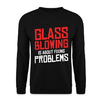 Glass Blower - Glassblowing - Unisex Pullover - Schwarz - Vorne - Alina (178cm) & Michal (187cm)