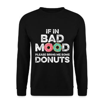 Donut Lover - Unisex Sweatshirt - black - Front - Alina (178cm) & Michal (187cm)