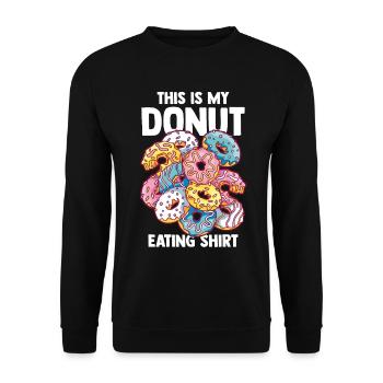 Donut Lover - Unisex Sweatshirt - black - Front - Alina (178cm) & Michal (187cm)