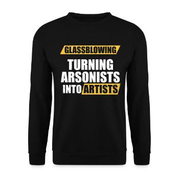 Glass Blower - Glassblowing - Unisex Pullover - Schwarz - Vorne - Alina (178cm) & Michal (187cm)