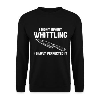 Whittler | Woddcarving - Unisex Sweatshirt - black - Front - Alina (178cm) & Michal (187cm)