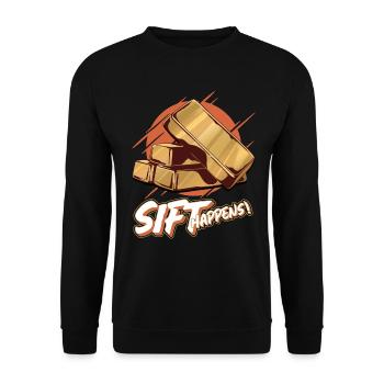 Gold Panning | Miner - Unisex Pullover - Schwarz - Vorne - Alina (178cm) & Michal (187cm)