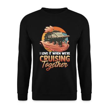 Vacances de croisière - Bateau de croisière - Sweat-shirt Unisexe - noir - Devant - Alina (178cm) & Michal (187cm)