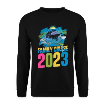 Cruising Vacation 2023 - Cruise Ship - Unisex Pullover - Schwarz - Vorne - Alina (178cm) & Michal (187cm)