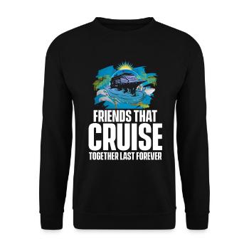 Cruising Vacation Friends - Bateau de croisière - Sweat-shirt Unisexe - noir - Devant - Alina (178cm) & Michal (187cm)