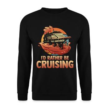 Vacances de croisière - Bateau de croisière - Sweat-shirt Unisexe - noir - Devant - Alina (178cm) & Michal (187cm)