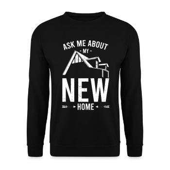 Housewarming Party - New Houseowner - Unisex Sweatshirt - black - Front - Alina (178cm) & Michal (187cm)