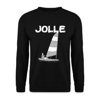 Jolle Jollen Jollensegeln Segler Segeln Kapitän - Unisex Pullover - Schwarz - Vorne - Alina (178cm) & Michal (187cm)