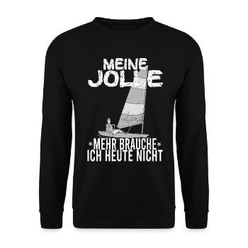 Jolle Jollen Jollensegeln Segler Segeln Kapitän - Unisex Pullover - Schwarz - Vorne - Alina (178cm) & Michal (187cm)