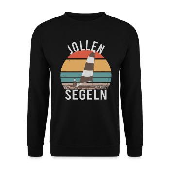Jolle Jollen Jollensegeln Segler Segeln Kapitän - Unisex Pullover - Schwarz - Vorne - Alina (178cm) & Michal (187cm)