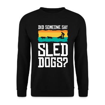 Traîneau à chiens | Mushing - Sweat-shirt Unisexe - noir - Devant - Alina (178cm) & Michal (187cm)