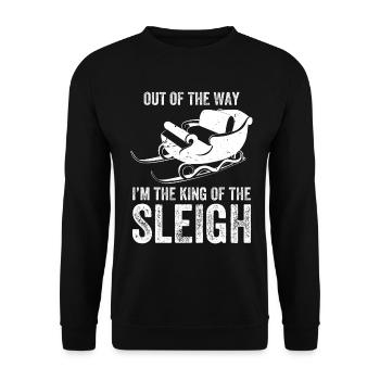 Traîneau à chiens | Mushing - Sweat-shirt Unisexe - noir - Devant - Alina (178cm) & Michal (187cm)