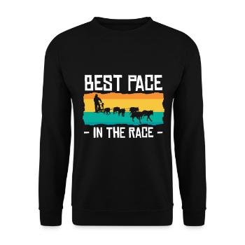 Traîneau à chiens | Mushing - Sweat-shirt Unisexe - noir - Devant - Alina (178cm) & Michal (187cm)