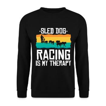 Traîneau à chiens | Mushing - Sweat-shirt Unisexe - noir - Devant - Alina (178cm) & Michal (187cm)