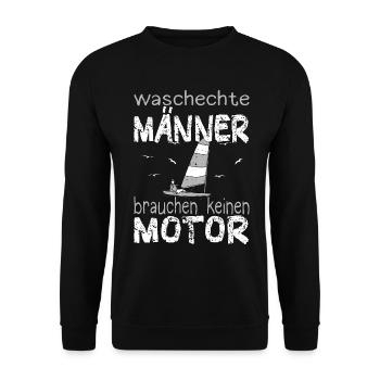 Jolle Jollen Jollensegeln Segler Segeln Kapitän - Unisex Pullover - Schwarz - Vorne - Alina (178cm) & Michal (187cm)