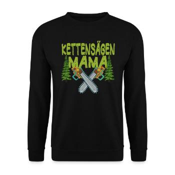 Tronçonneuse Mama Tronçonneuses Mère Arbres Forestier - Sweat-shirt Unisexe - noir - Devant - Alina (178cm) & Michal (187cm)