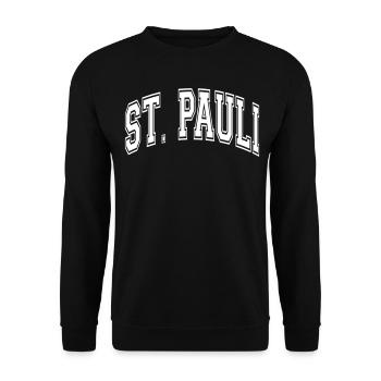 St. Pauli - Unisex Sweatshirt - black - Front - Alina (178cm) & Michal (187cm)