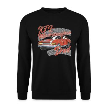 Kfz Mechatroniker Dad Papa Auto Schrauber - Unisex Pullover - Schwarz - Vorne - Alina (178cm) & Michal (187cm)