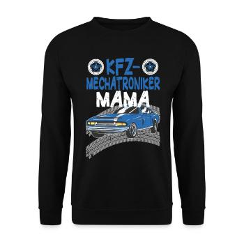 Mama Mutter Auto Schrauber Kfz Mechatronikerin - Unisex Pullover - Schwarz - Vorne - Alina (178cm) & Michal (187cm)
