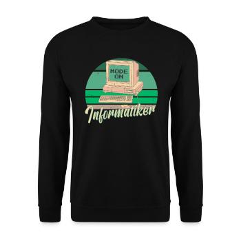 Informatik Computer Programmierer Vater Papa - Unisex Pullover - Schwarz - Vorne - Alina (178cm) & Michal (187cm)