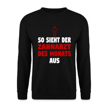 Zahnarzt Zahntechniker Zahnmediziner Zahnärztin - Unisex Pullover - Schwarz - Vorne - Alina (178cm) & Michal (187cm)