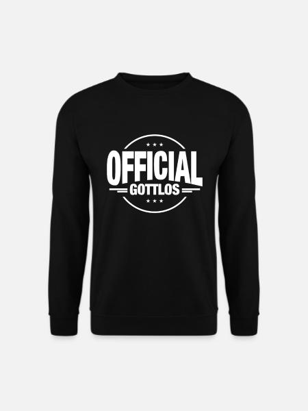 Offiziell Gottlos lustiger Spruch Geschenk - Unisex Pullover - Schwarz
