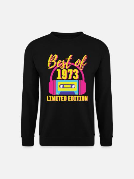 50. Geburtstag Best of 1973 Kassette Retro 80er Jahre - Unisex Pullover - Schwarz