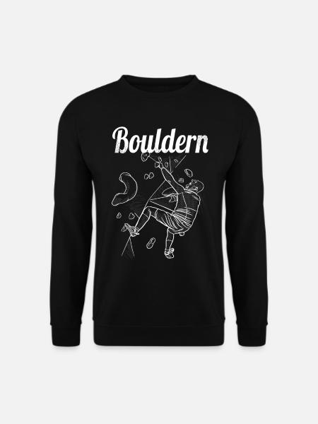 Bouldern Boulder Klettern Boulderer Bouldering - Unisex Pullover - Schwarz