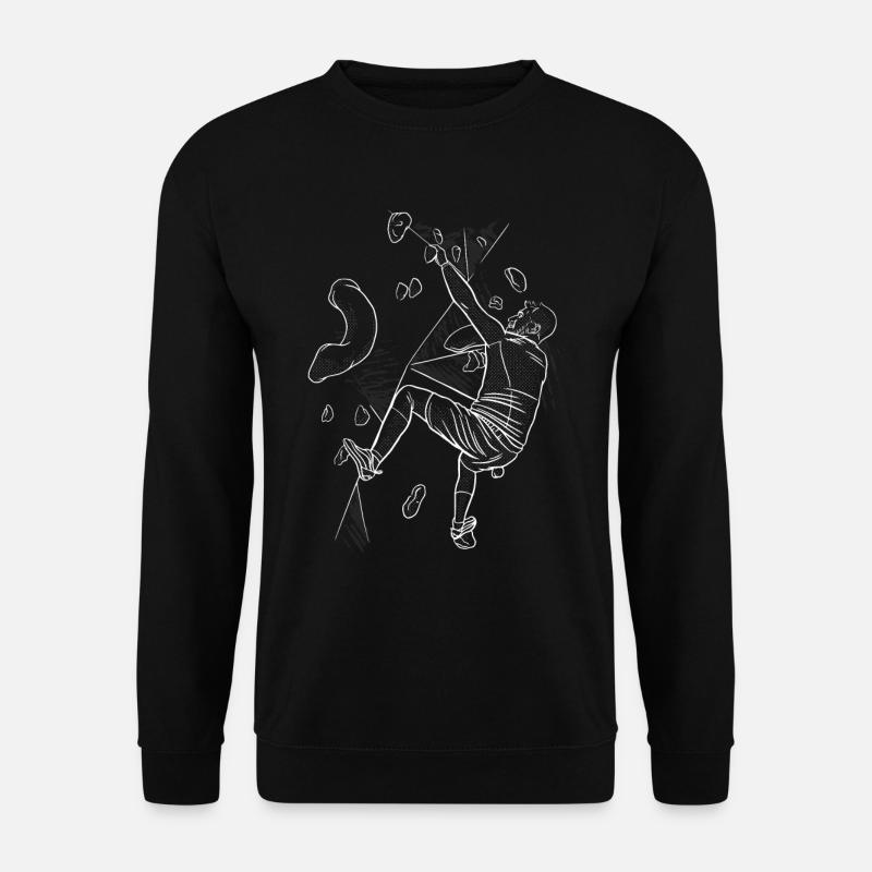 Bouldern Boulder Klettern Boulderer Bouldering - Unisex Pullover - Schwarz