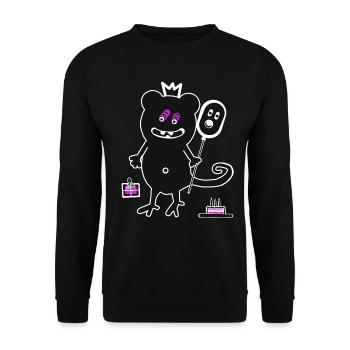 Enfants Anniversaire Monster Ballon Félicitations - Sweat-shirt Unisexe - noir - Devant - Alina (178cm) & Michal (187cm)