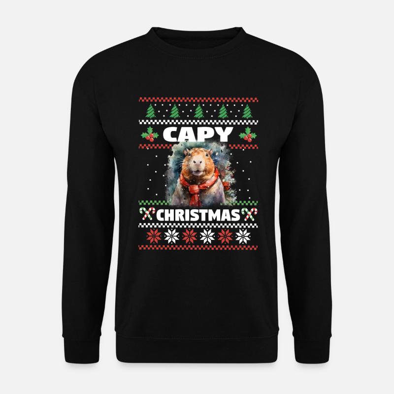Noël Capybara Hiver Capybara Neige - Sweat-shirt Unisexe - noir