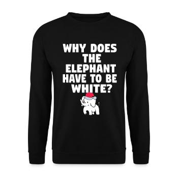 White Elephant Gift Office Christmas Coworkers - Unisex Pullover - Schwarz - Vorne - Alina (178cm) & Michal (187cm)