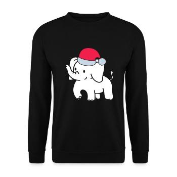White Elephant Gift Office Christmas Coworkers - Unisex Sweatshirt - black - Front - Alina (178cm) & Michal (187cm)