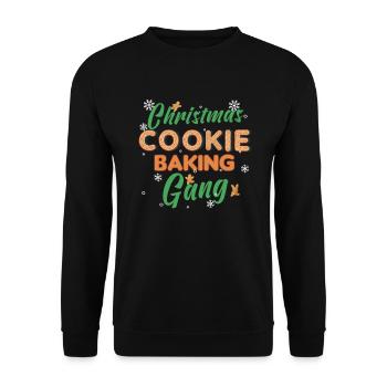 Christmas Baking Cookies Cookie Cookie Merry - Unisex Sweatshirt - black - Front - Alina (178cm) & Michal (187cm)