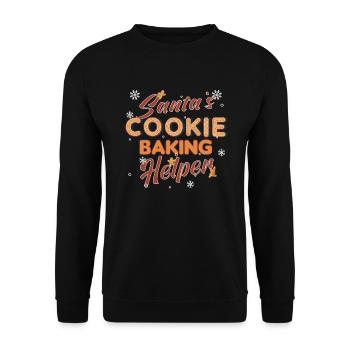 Christmas Baking Cookies Cookie Cookie Merry - Unisex Sweatshirt - black - Front - Alina (178cm) & Michal (187cm)