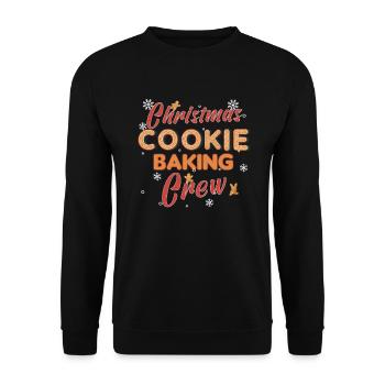 Christmas Baking Cookies Cookie Cookie Merry - Unisex Sweatshirt - black - Front - Alina (178cm) & Michal (187cm)