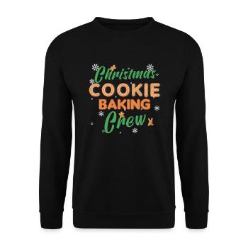 Christmas Baking Cookies Cookie Cookie Merry - Unisex Sweatshirt - black - Front - Alina (178cm) & Michal (187cm)