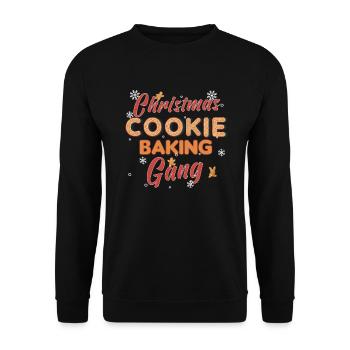 Christmas Baking Cookies Cookie Cookie Merry - Unisex Sweatshirt - black - Front - Alina (178cm) & Michal (187cm)
